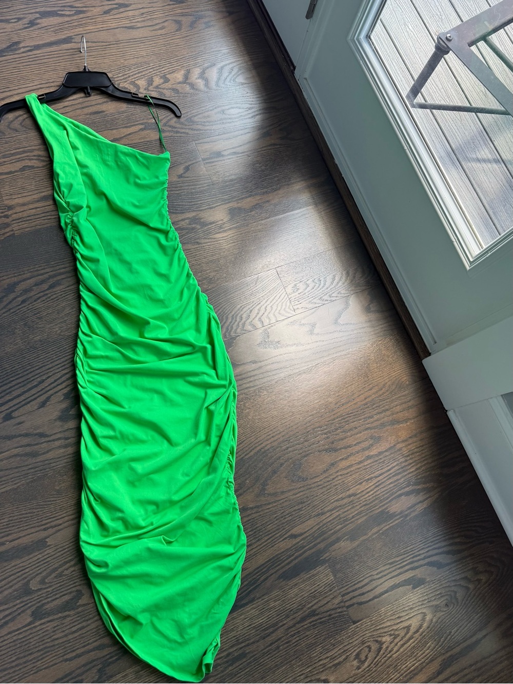 One-Shoulder Green Ruched Women’s Dress Susana Monaco S